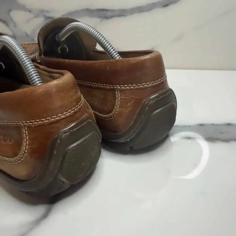 ECCO Men's Brown Leather Loafers Sz 42 US Sz 8.5 Business Casual Preppy Classic